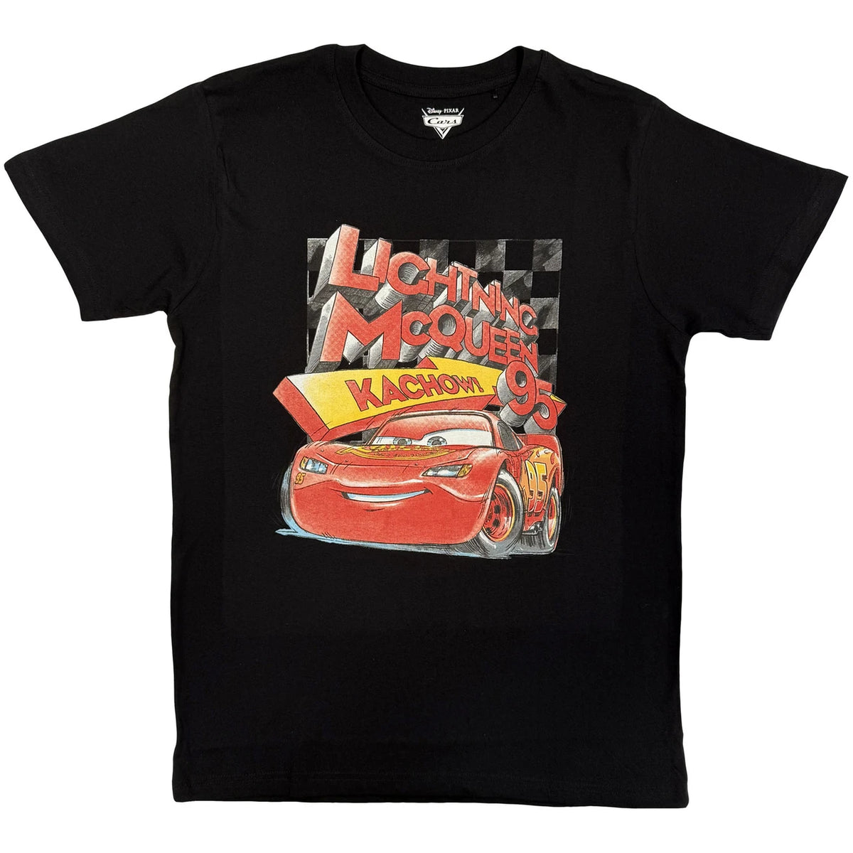 Disney Unisex T-Shirt: Cars Kachow 95 (Black)
