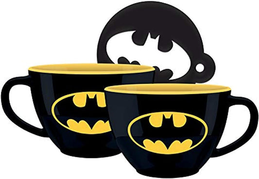 Batman Cappuccino Mug With Stencil