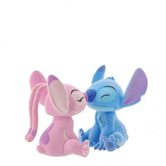 Stitch and Angel - Eskimo Kisses Flocked Mini Figure Set