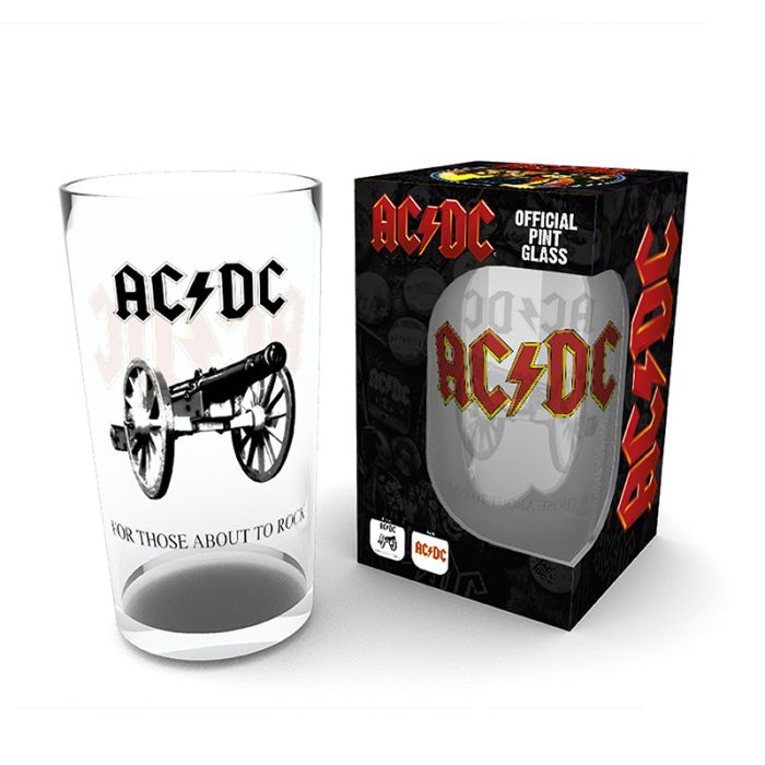 ACDC - For Those About To Rock Glass Merch Church Merthyr