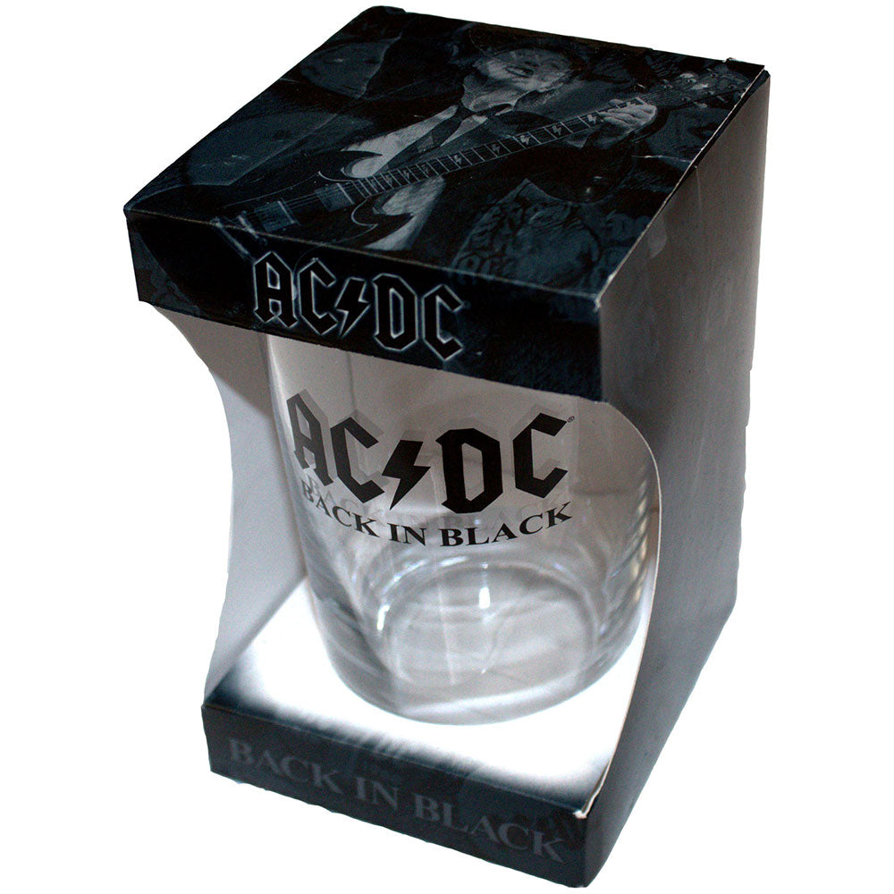 ACDC Back In Black Glass