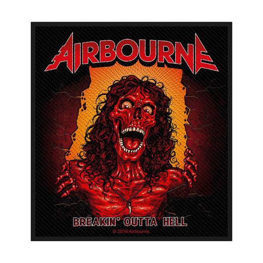 Airbourne - Breaking Out Of Hell Patch Merch Church Merthyr