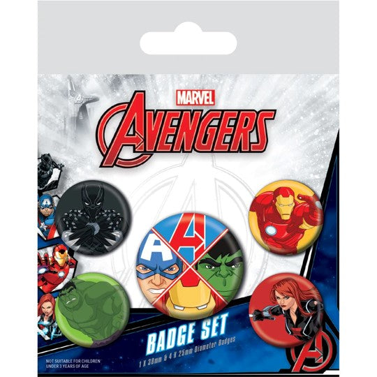 Avengers Badge Pack (5pk) Merch Church Merthyr