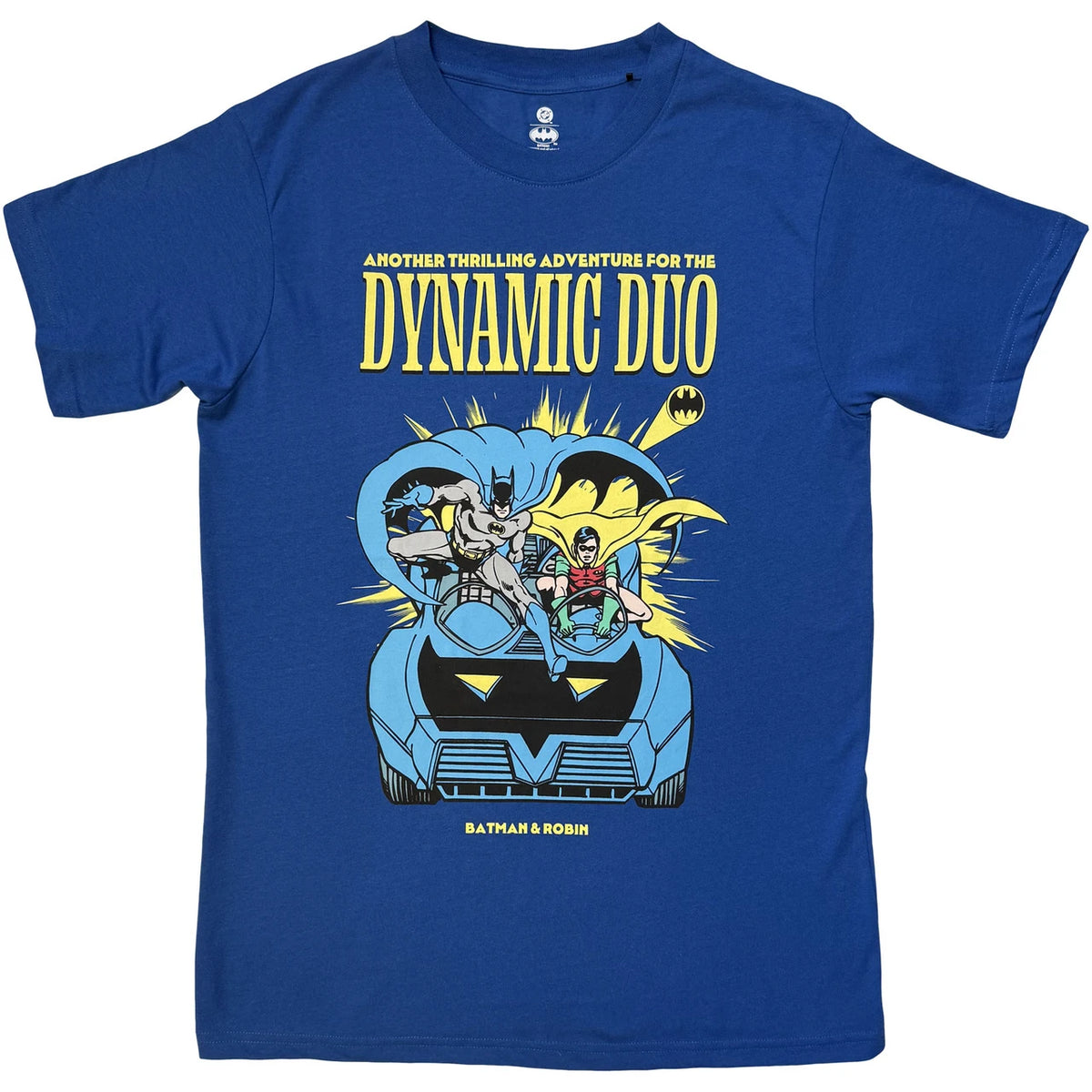 DC Comics Unisex T-Shirt: Batman Batman Batman & Robin Dynamic Duo (Blue)