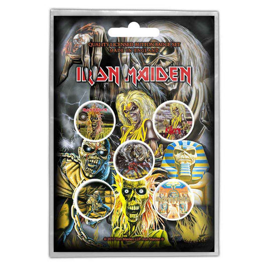 Iron Maiden - Early Album Covers Badge Pack