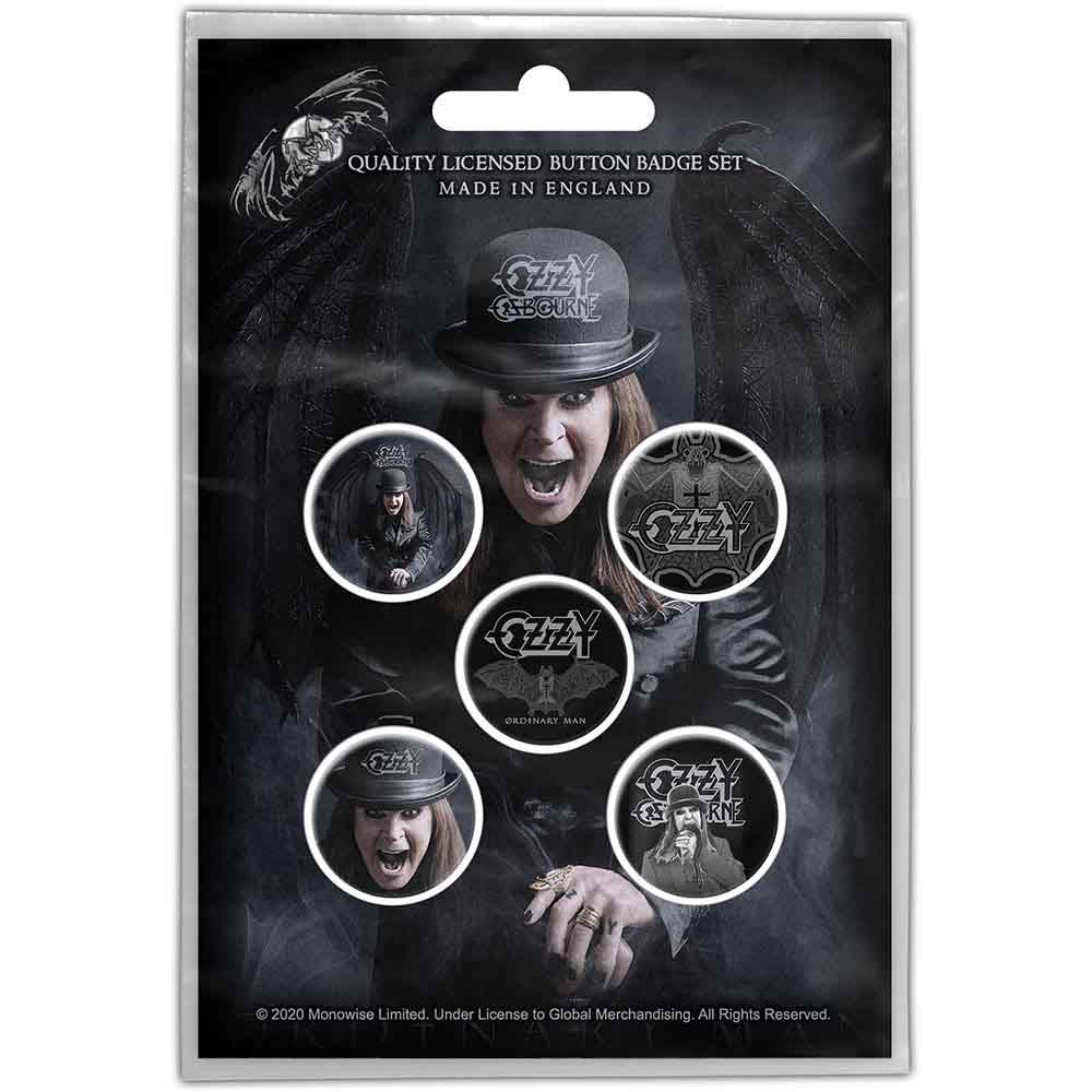 Ozzy Osbourne - Ordinary Man Badge Pack (5 pack)