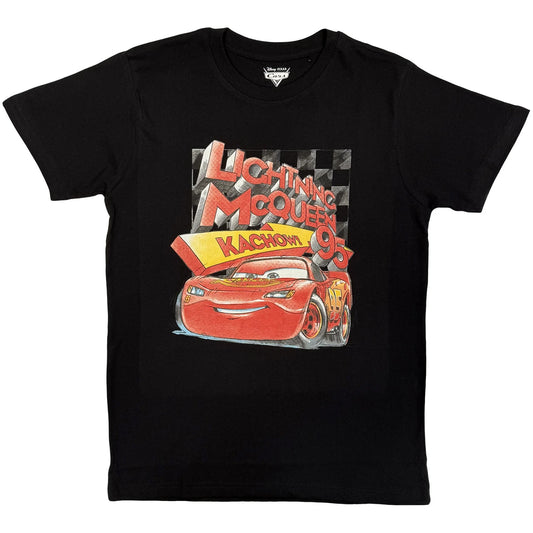 Disney Unisex T-Shirt: Cars Kachow 95 (Black)