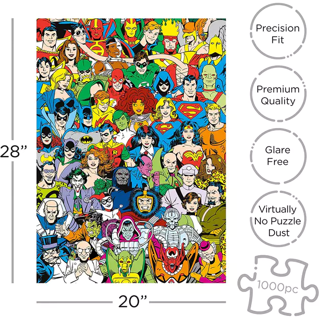 DC Comics Vintage Characters Puzzle (1000pc) Merch Church Merthyr