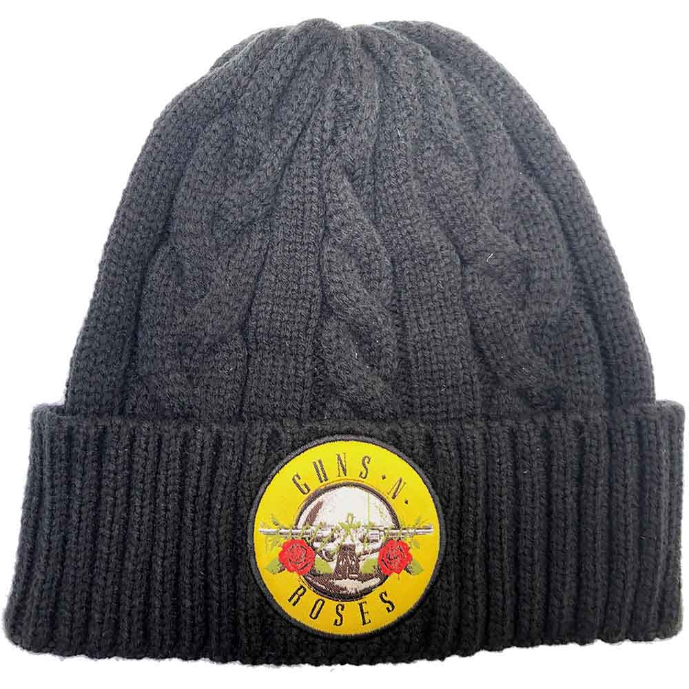 Guns and Roses Cable Knit Beanie