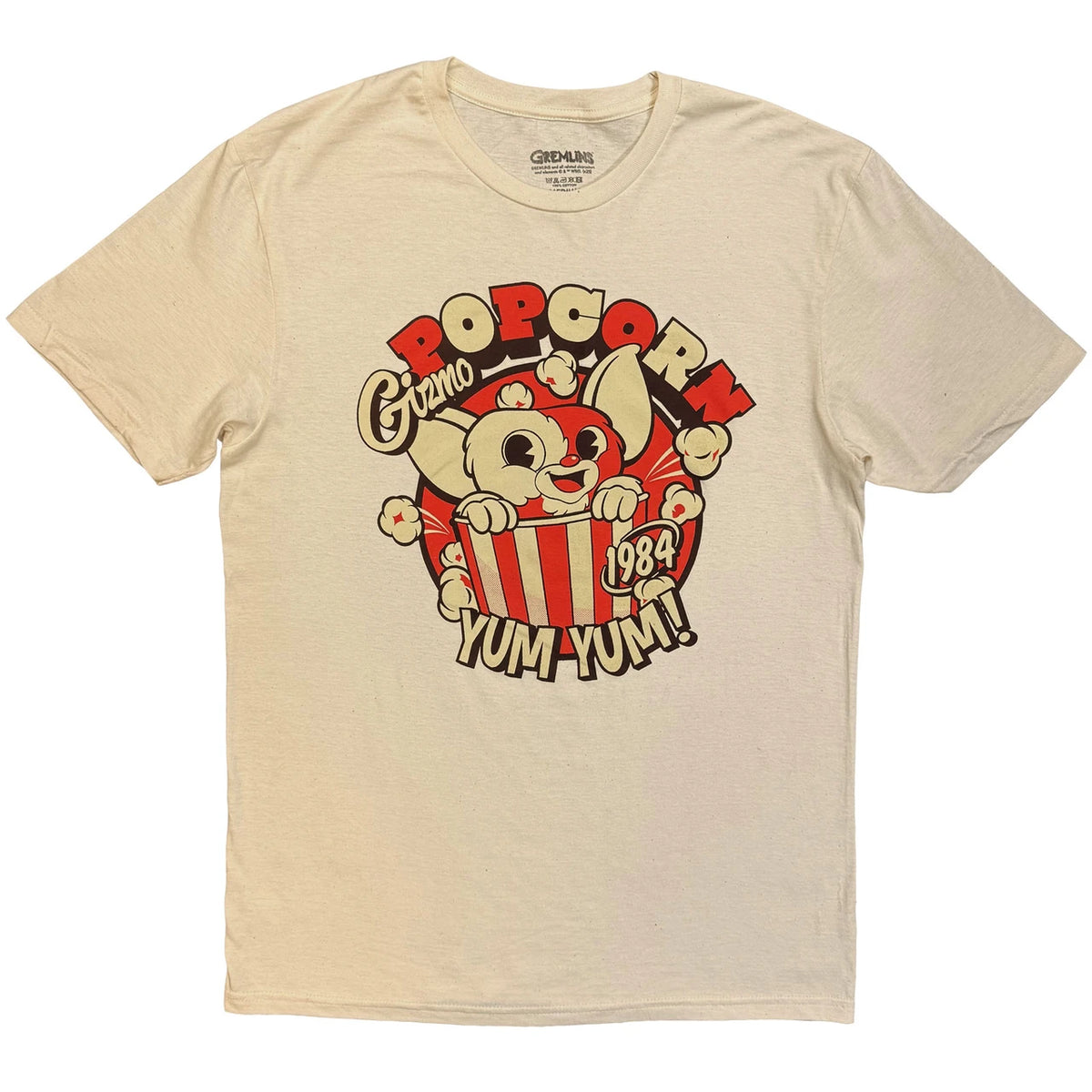 Gremlins Unisex T-Shirt: Gizmo Popcorn (Natural)