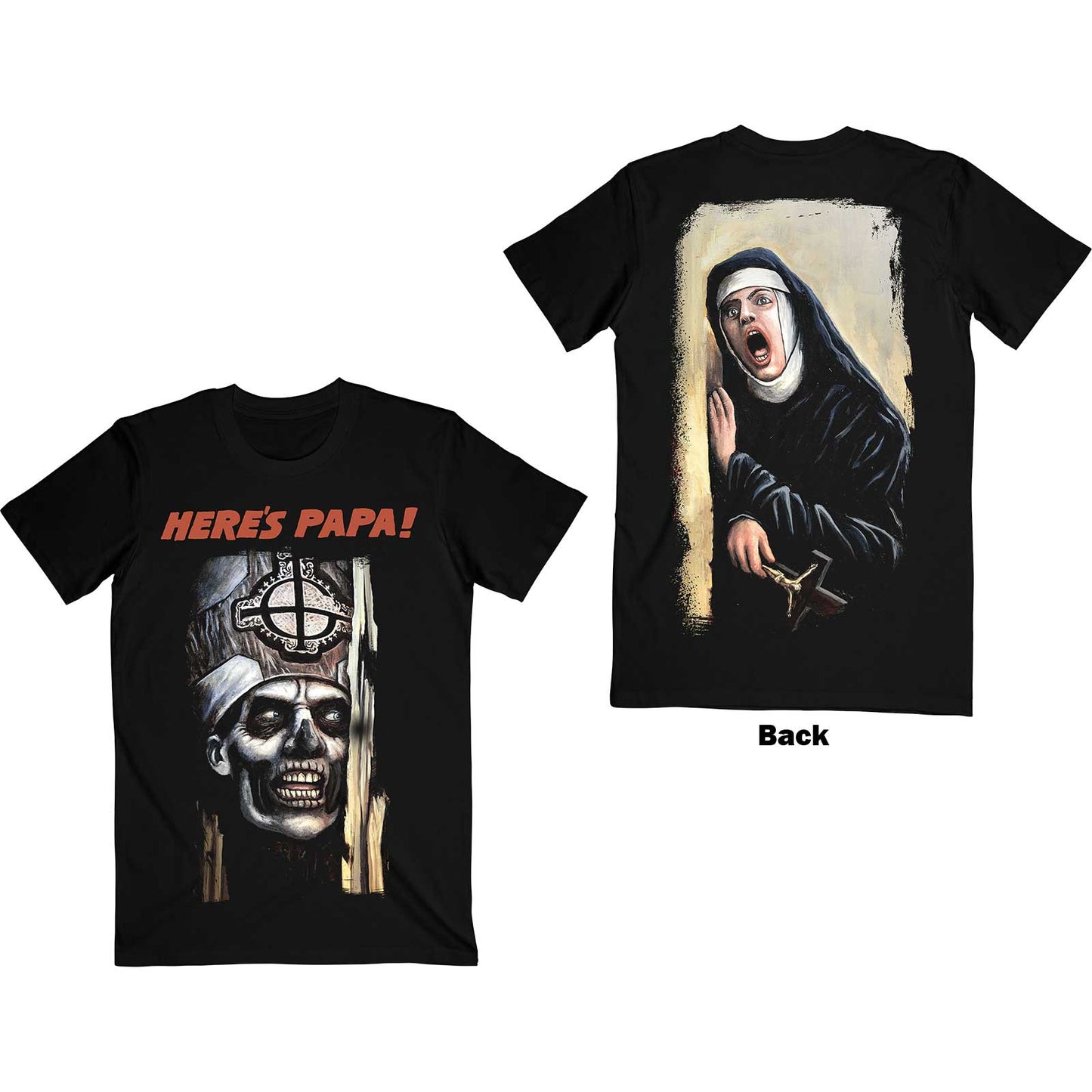 Ghost - Here's Papa! Tee Merch Church Merthyr