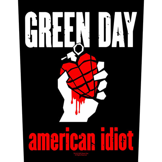 Green Day - American Idiot Back Patch Merch Church Merthyr