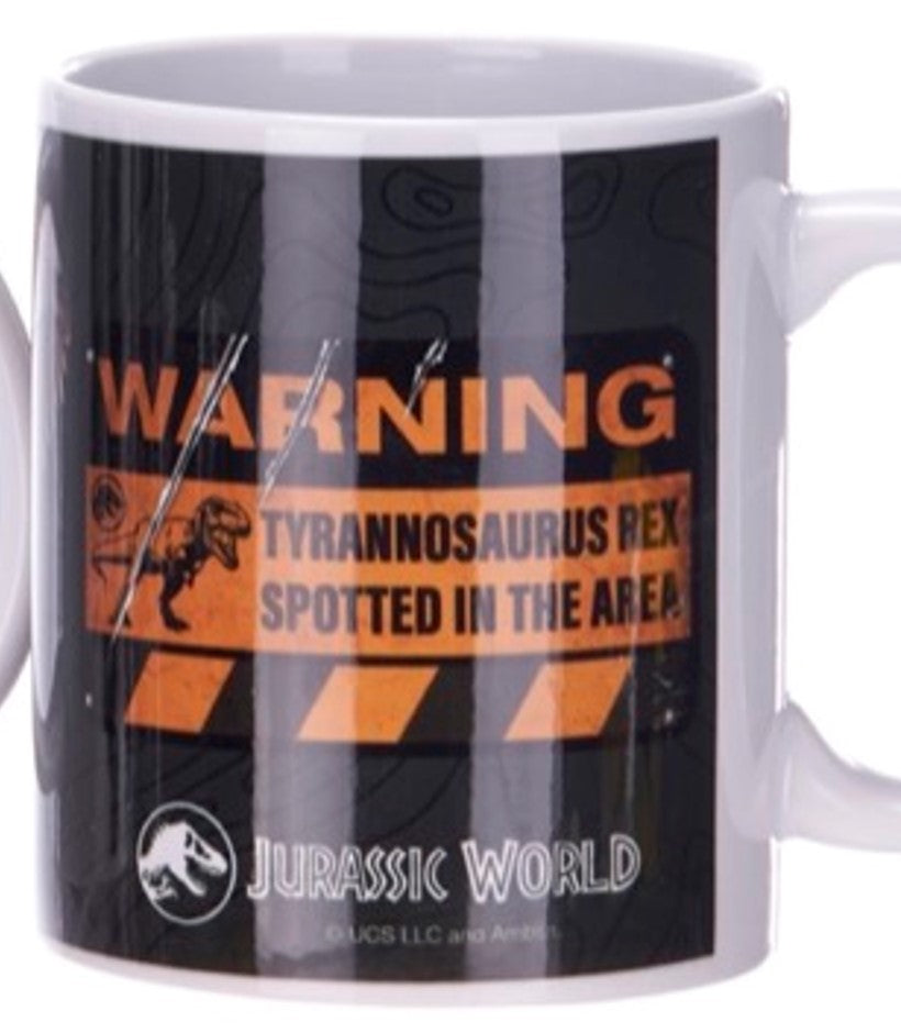 Jurassic Park - Warning T-rex Mug Merch Church Merthyr