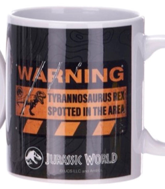 Jurassic Park - Warning T-rex Mug Merch Church Merthyr