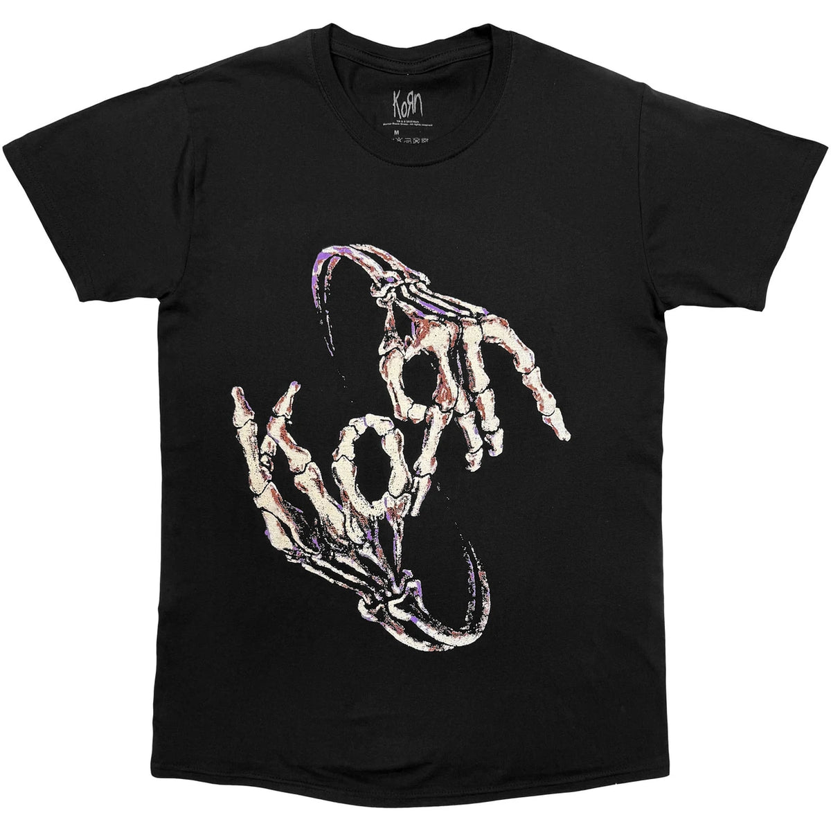 Korn Unisex T-Shirt: Skeleton Hands (Black)