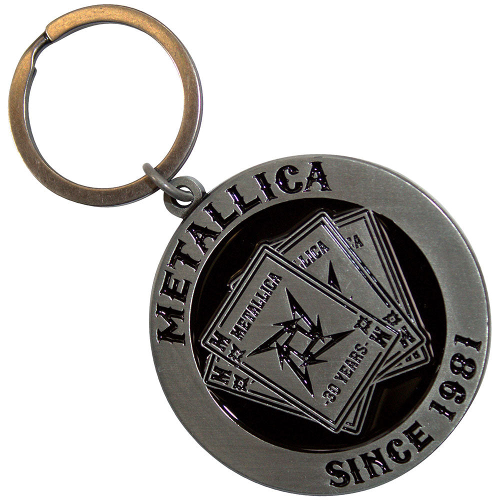 Metallica Playing Cards Metal Keyring