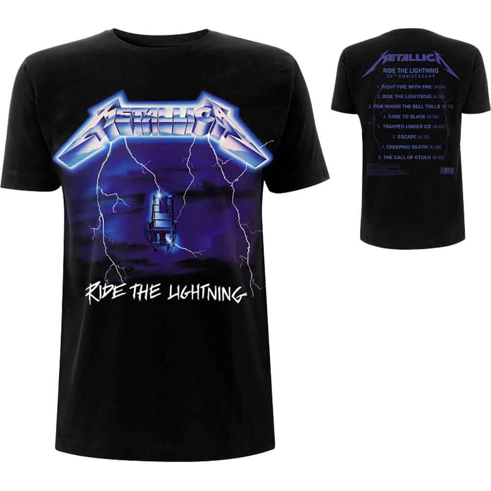Metallica Ride The Lightning Tee With Back Print