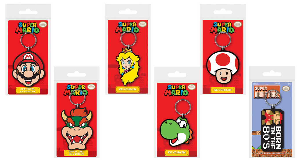 Mario Rubber Keyrings Merch Church Merthyr