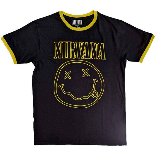 Nirvana - Happy Face Ringer Tee
