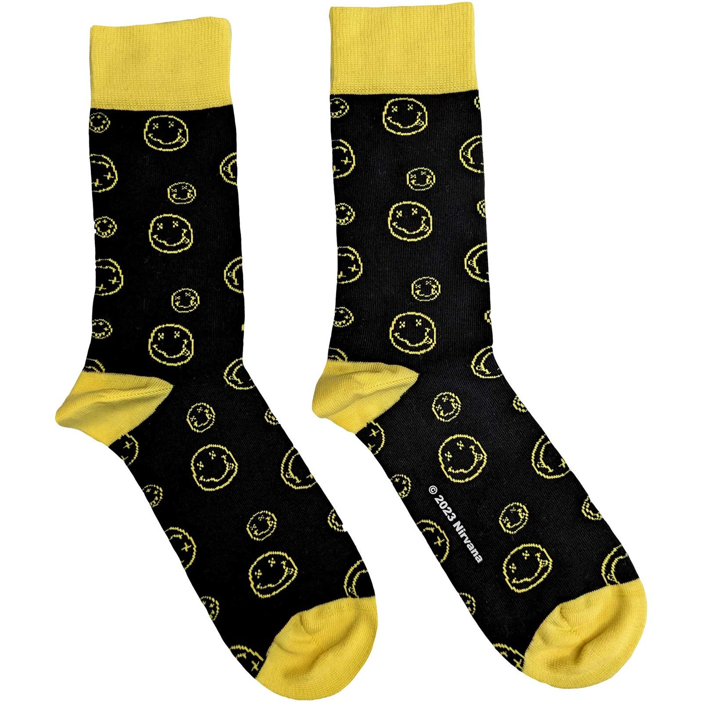 Nirvana All Over Smiley Socks Merch Church Merthyr