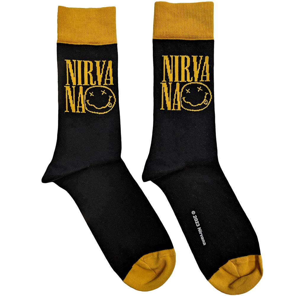 Nirvana Stacked Logo Socks Merch Church Merthyr