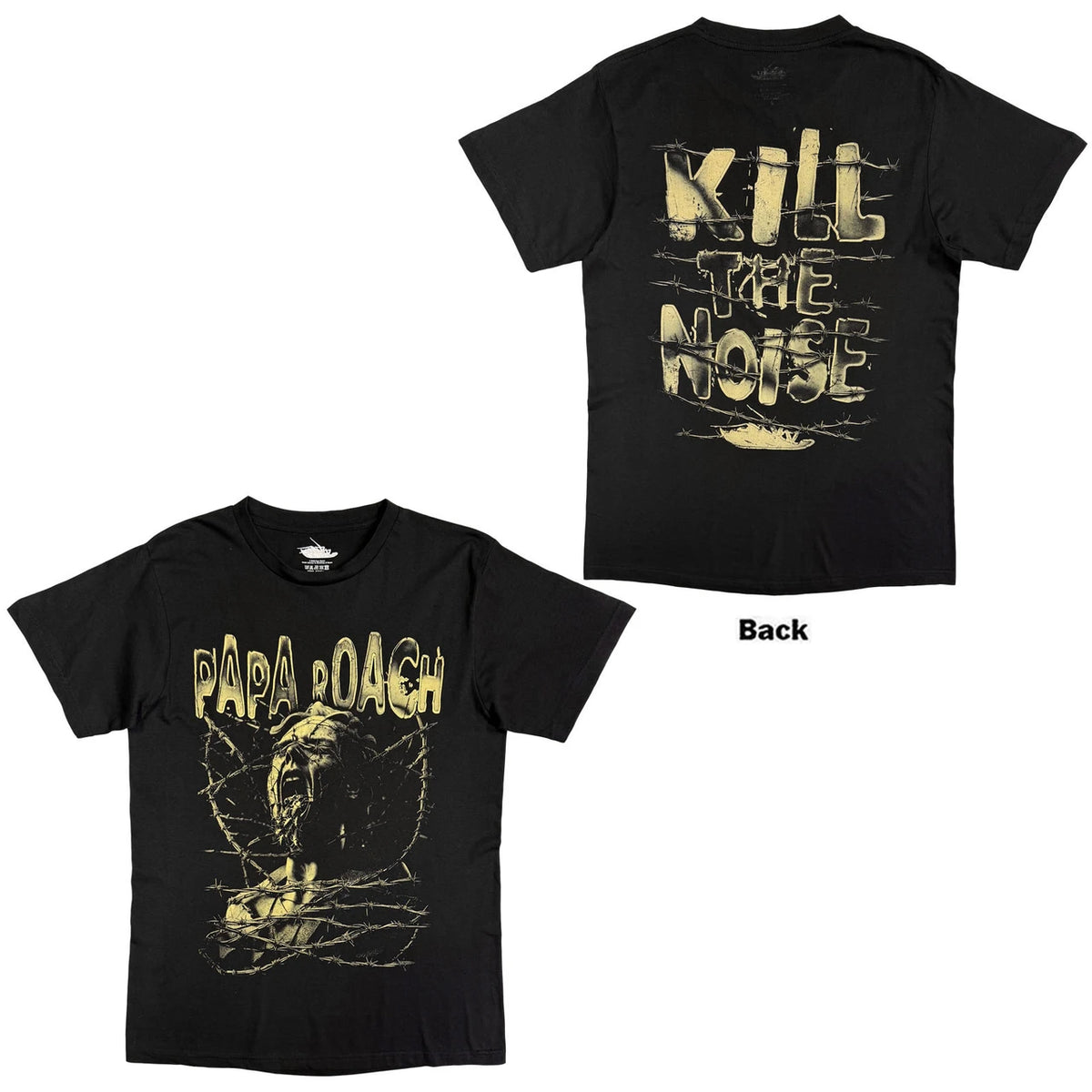 Papa Roach Unisex T-Shirt: Kill The Noise (Black) (Back Print)