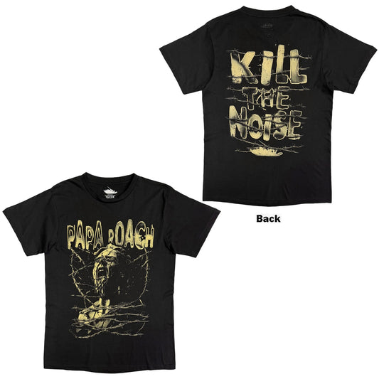 Papa Roach Unisex T-Shirt: Kill The Noise (Black) (Back Print)