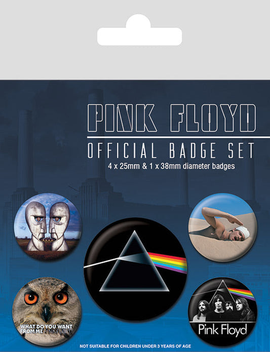 Pink Floyd Badge pack (5pk) Merch Church Merthyr