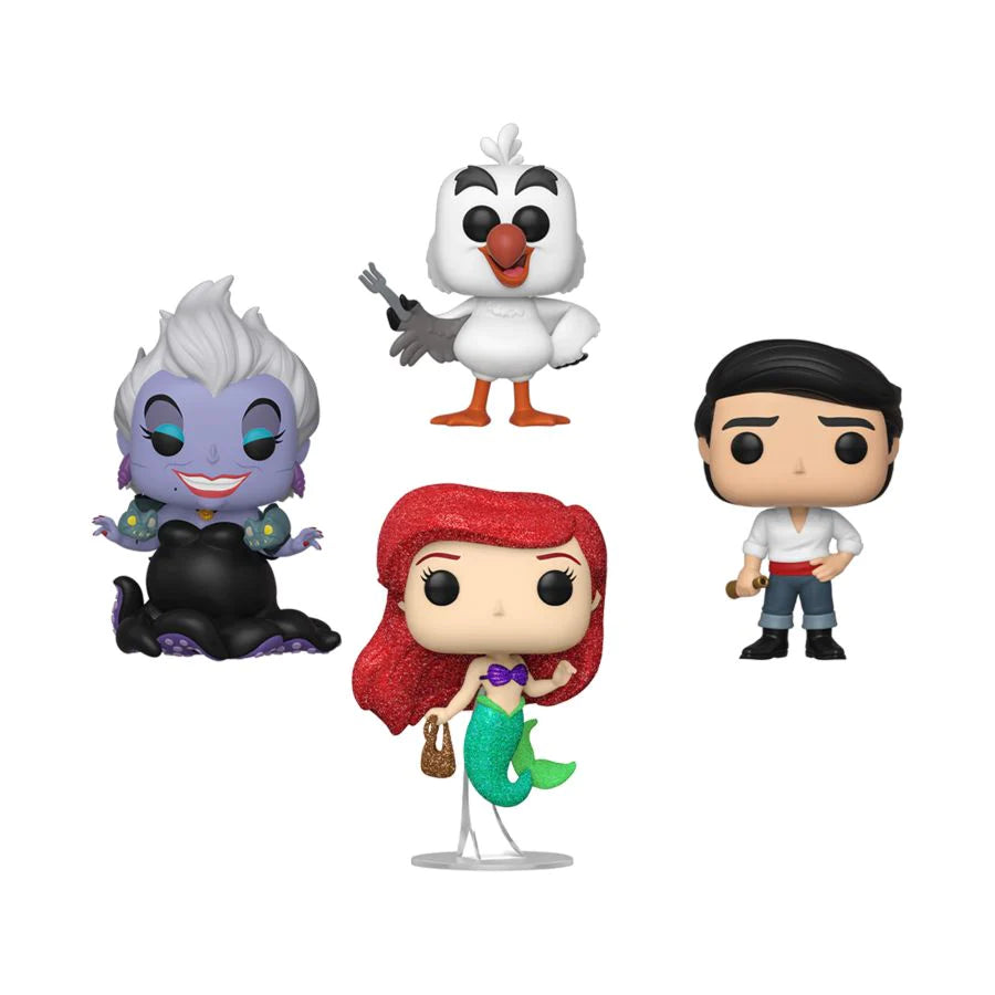 Pop Disney - Little Mermaid - Ariel / Eric / Scuttle / Ursula - 4pk Merch Church Merthyr