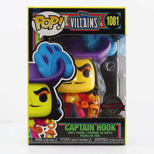 Pop Disney - Villains - Captain Hook (Blacklight) - #1081 Merch Church Merthyr