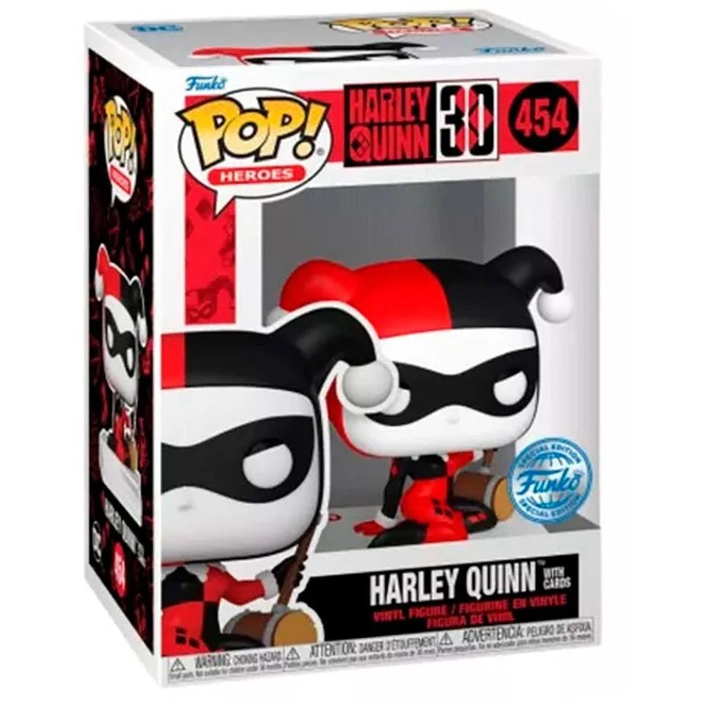Pop Heroes - Harley Quinn 30 - Harley Quinn with Cards - #454 Merch Church Merthyr
