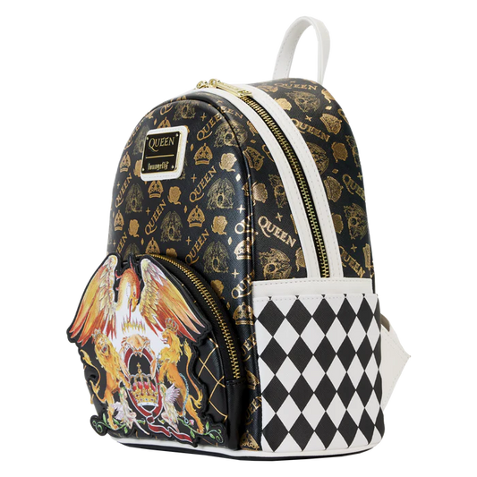 Queen Logo Crest Mini Backpack By Loungefly