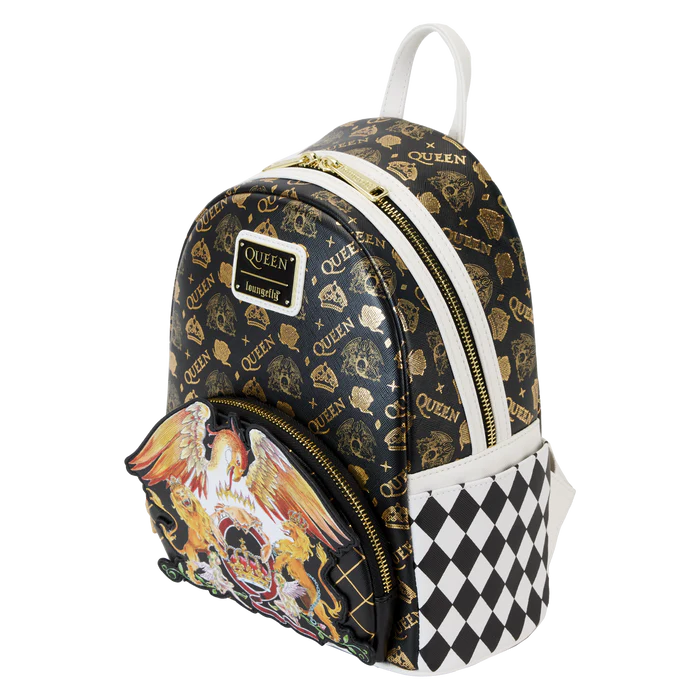 Queen Logo Crest Mini Backpack By Loungefly