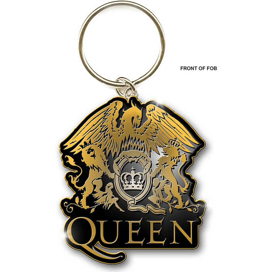 Queen - Gold Crest Keyring Merch Church Merthyr