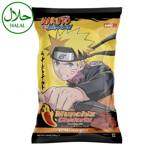 Naruto Munchiz Chidoriz (Red Hot Chilli and Cheese) Corn Chips (110g)