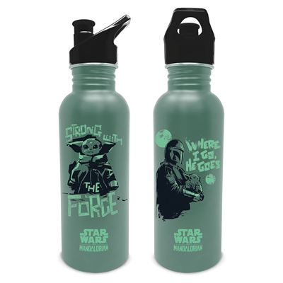 Star Wars - Mandalorian Metal Drinks Bottle Merch Church Merthyr