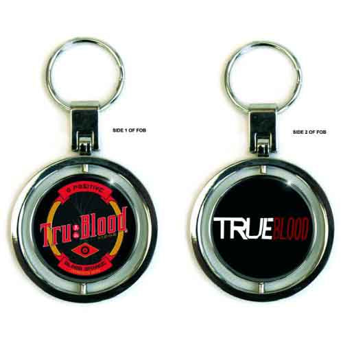 True Blood Keychain: Bottle Label (Spinner)