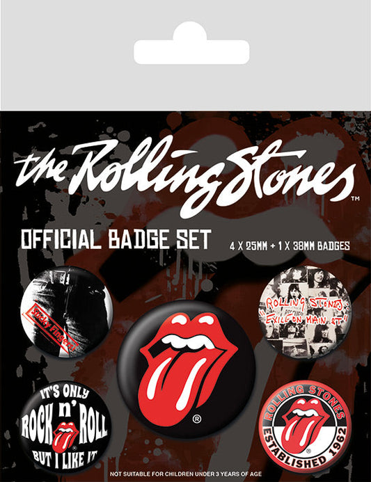 The Rolling Stones Badge pack (5pk) Merch Church Merthyr