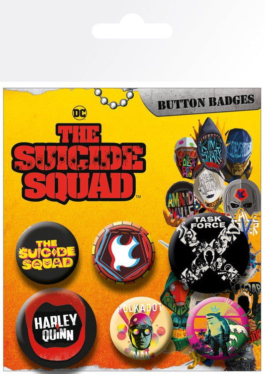 The Suicide Squad Badge Pack (6pk) Merch Church Merthyr