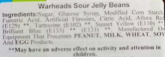 Warhead Sour Jelly Beans Theatre Box Merch Church Merthyr
