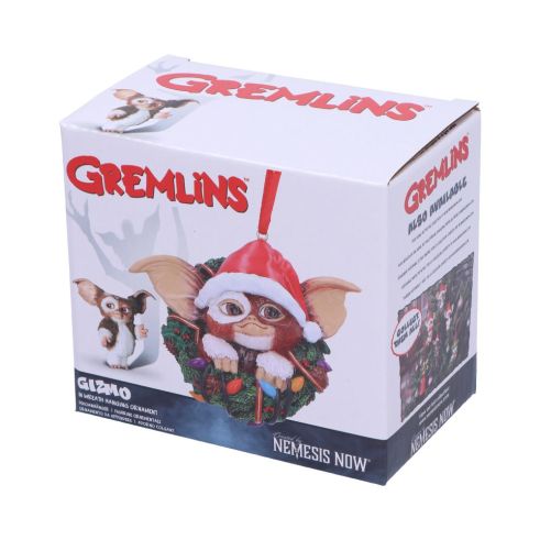 Gremlins Gizmo in Wreath Hanging Ornament 7.5cm