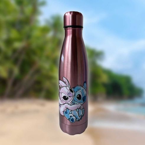 Disney - Stitch and Angel Metal Water Bottle